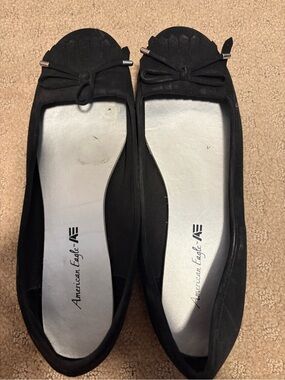 American Eagle Outfitters Black Bow Ballet Flats